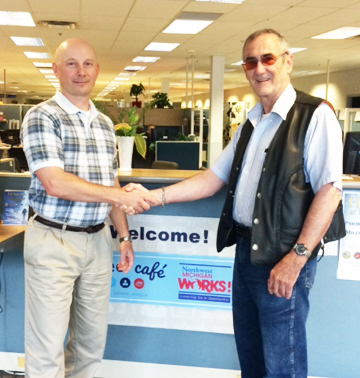 Pictured on right, Navy Veteran James Freeman