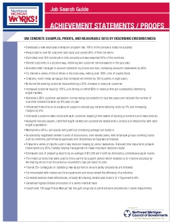 Achievement Statements and Proofs