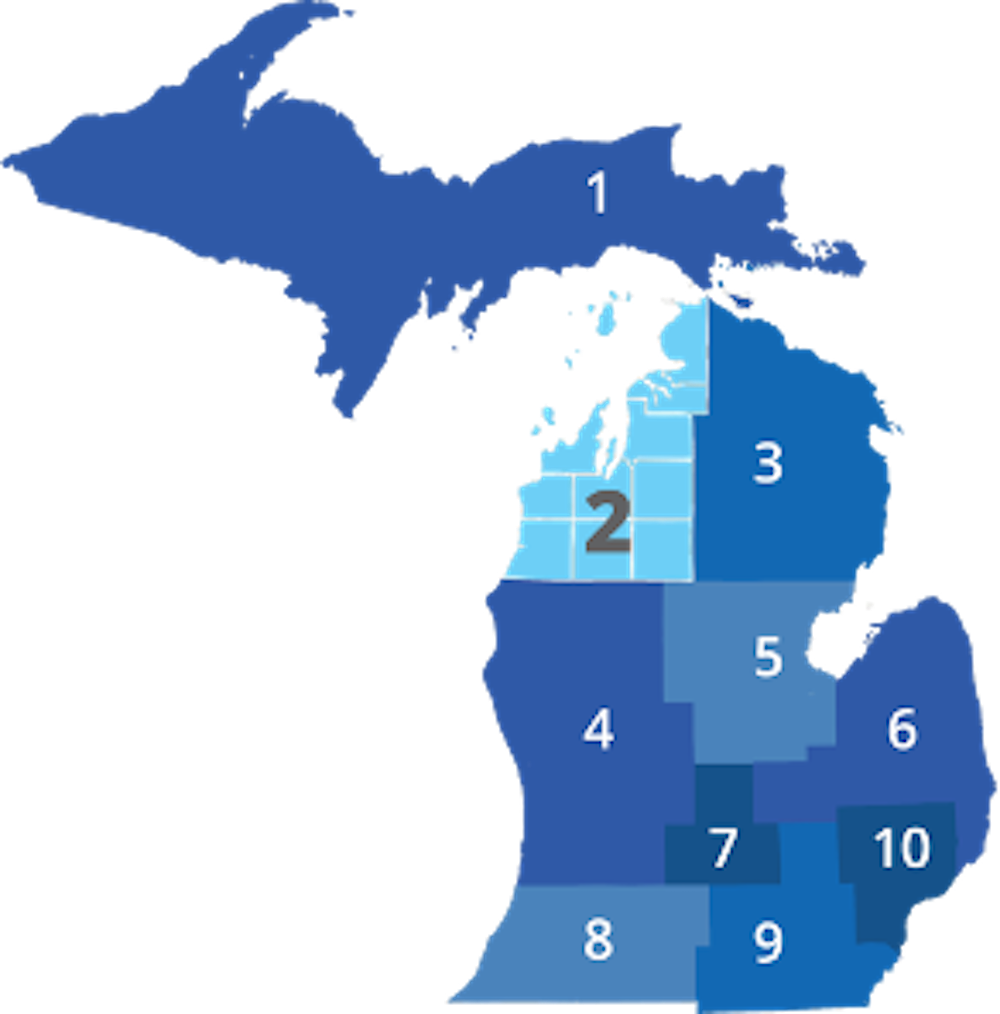 Michigan Region Map